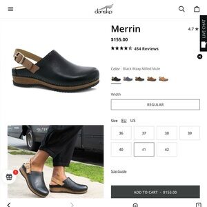 Dansko Merrin Black and Brown Slip-On Loafers